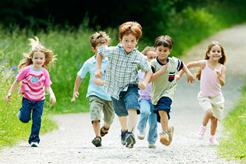 kids running